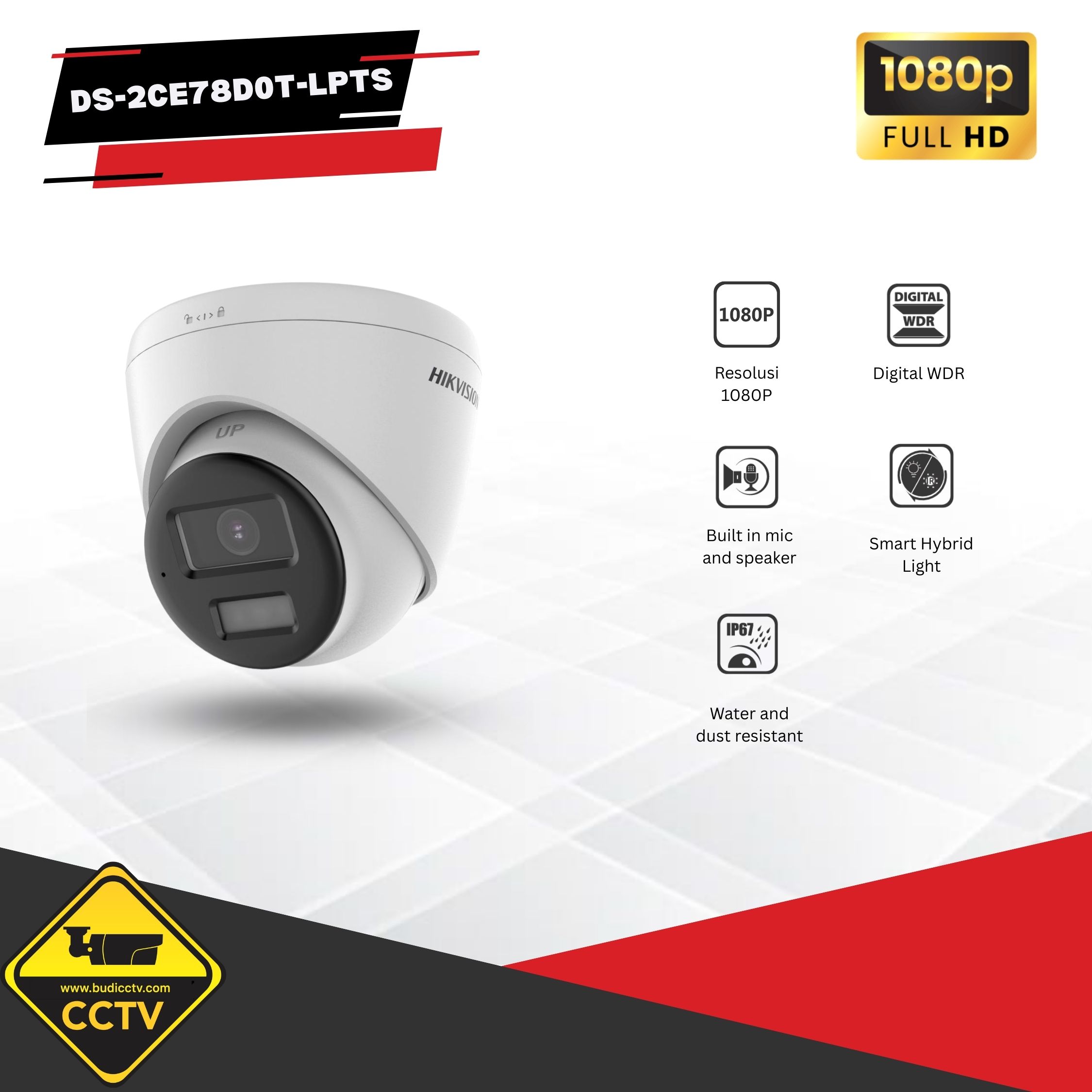 KAMERA INDOOR HIKVISION TWO-WAY AUDIO 2MP DS-2CE78D0T-LPTS