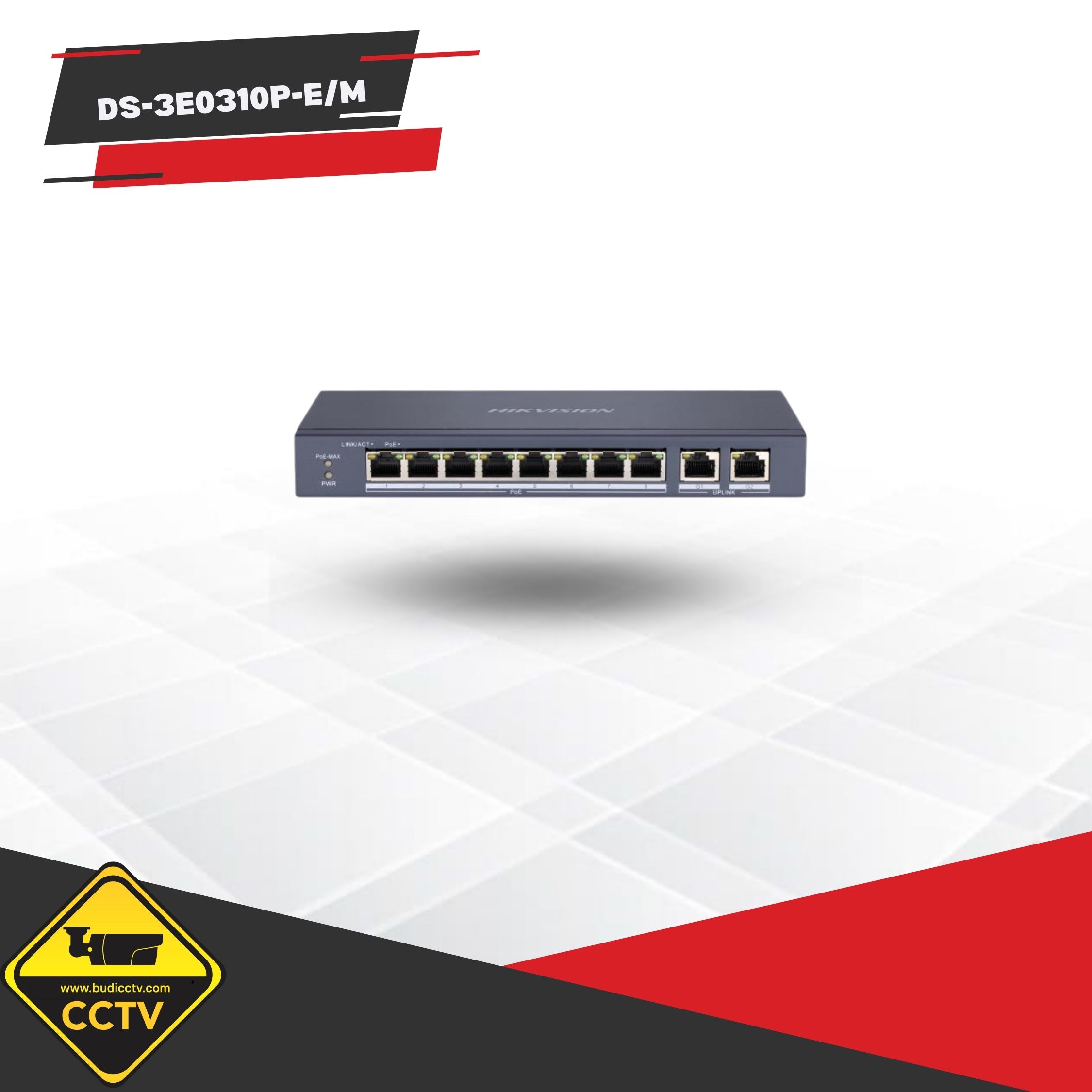 POE 8 PORT DS-3E0310P-E/M