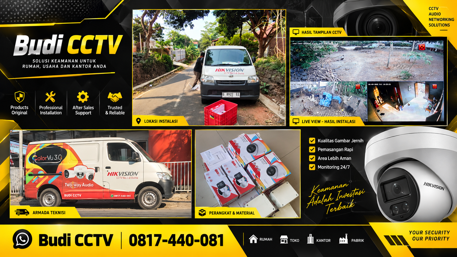 Instalasi CCTV Hikvision di Salah Satu Rumah Batang