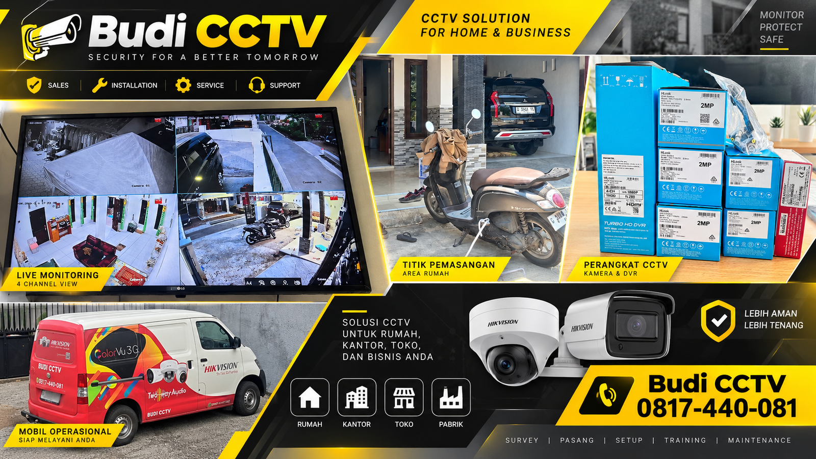 Pemasangan CCTV HiLook untuk Perlindungan Rumah di Pekalongan