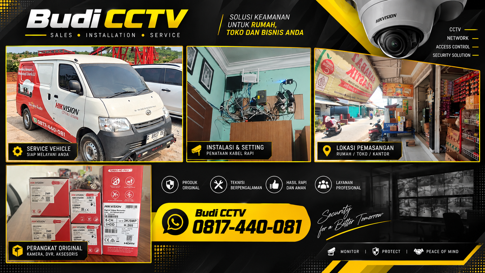 Instalasi CCTV Hikvision di Toko Sembako Batang