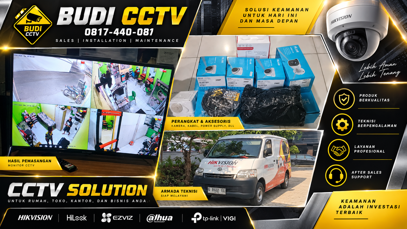 Instalasi CCTV Hilook di Salon Kecantikan Batang, Mendukung Standar Keamanan Usaha
