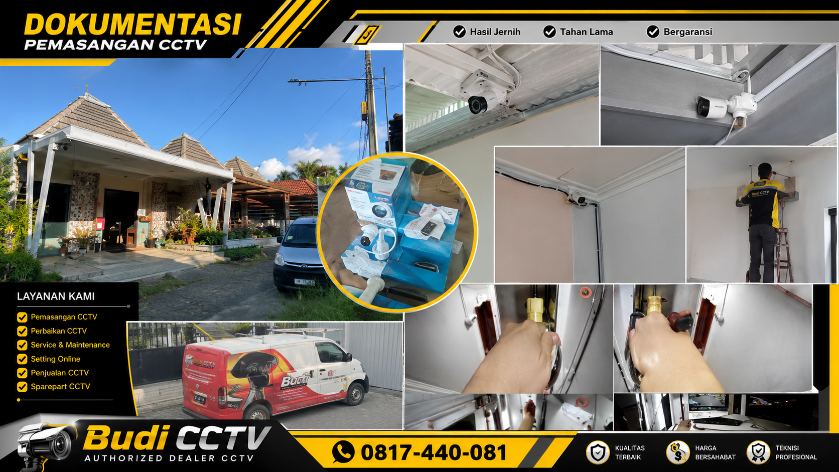 Instalasi CCTV Hilook IP Camera di Rumah Kajen, Kabupaten Pekalongan