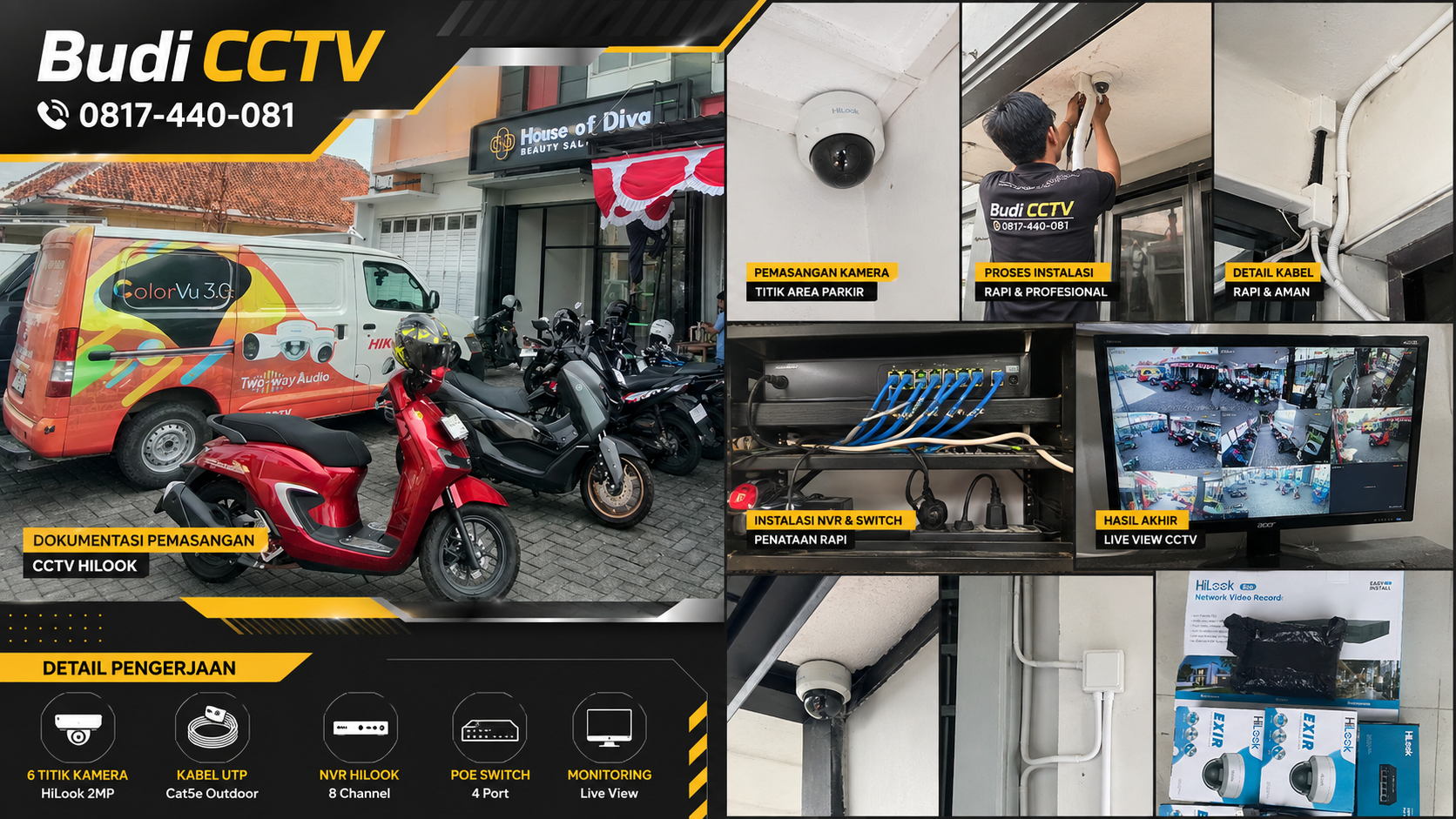 Instalasi CCTV Ramah Budget di Salon Kecantikan Batang