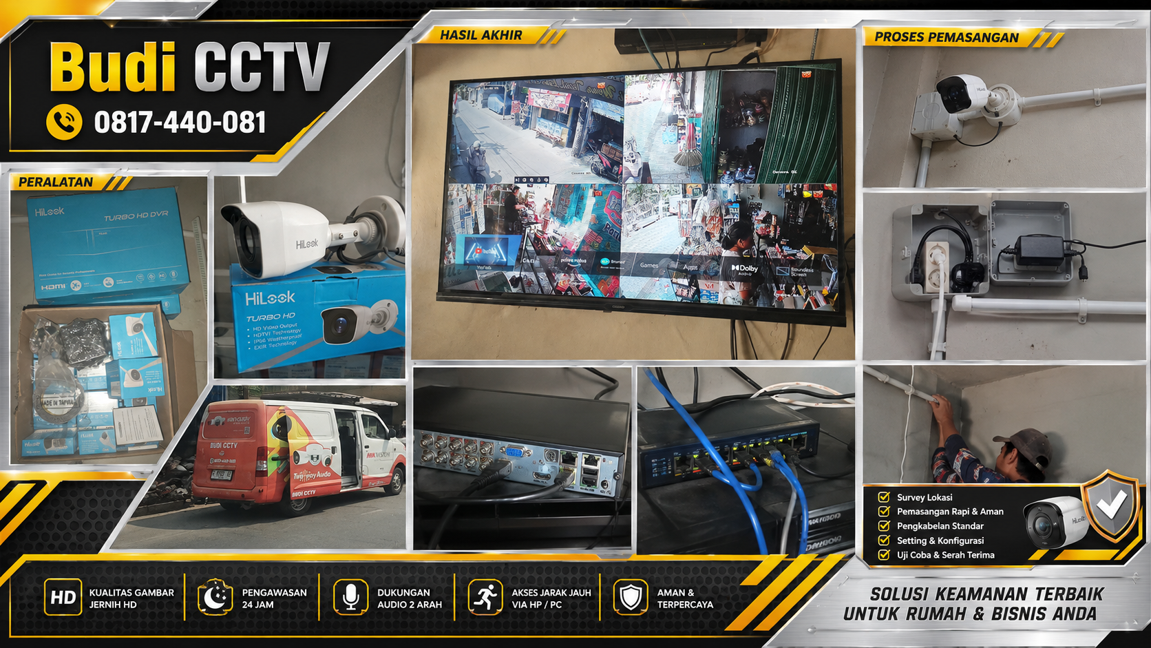 Instalasi CCTV HiLook Warung Sembako di Pekalongan
