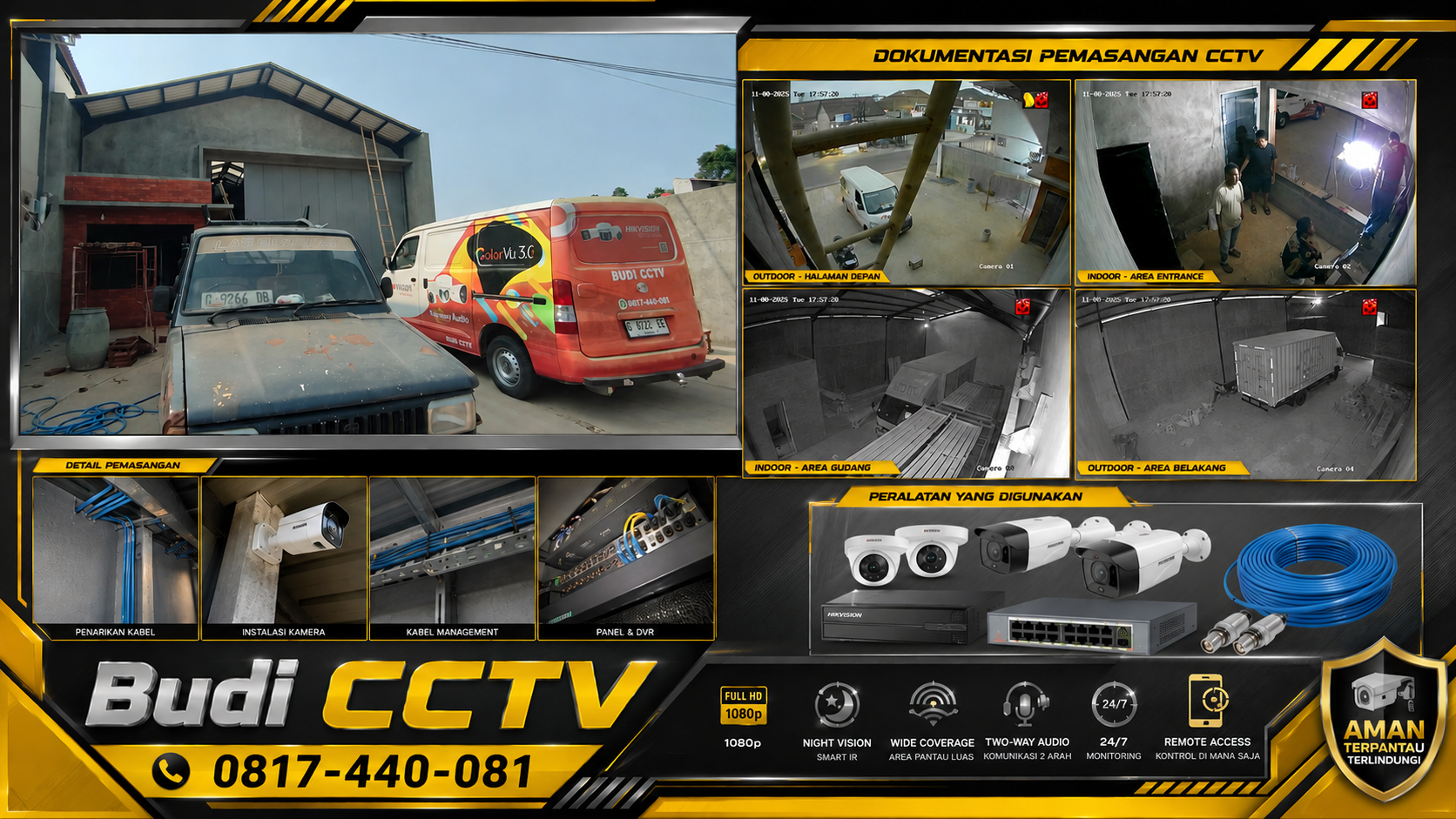 Pasang CCTV Hikvision Bergaransi, Jasa Pengiriman di Pekalongan