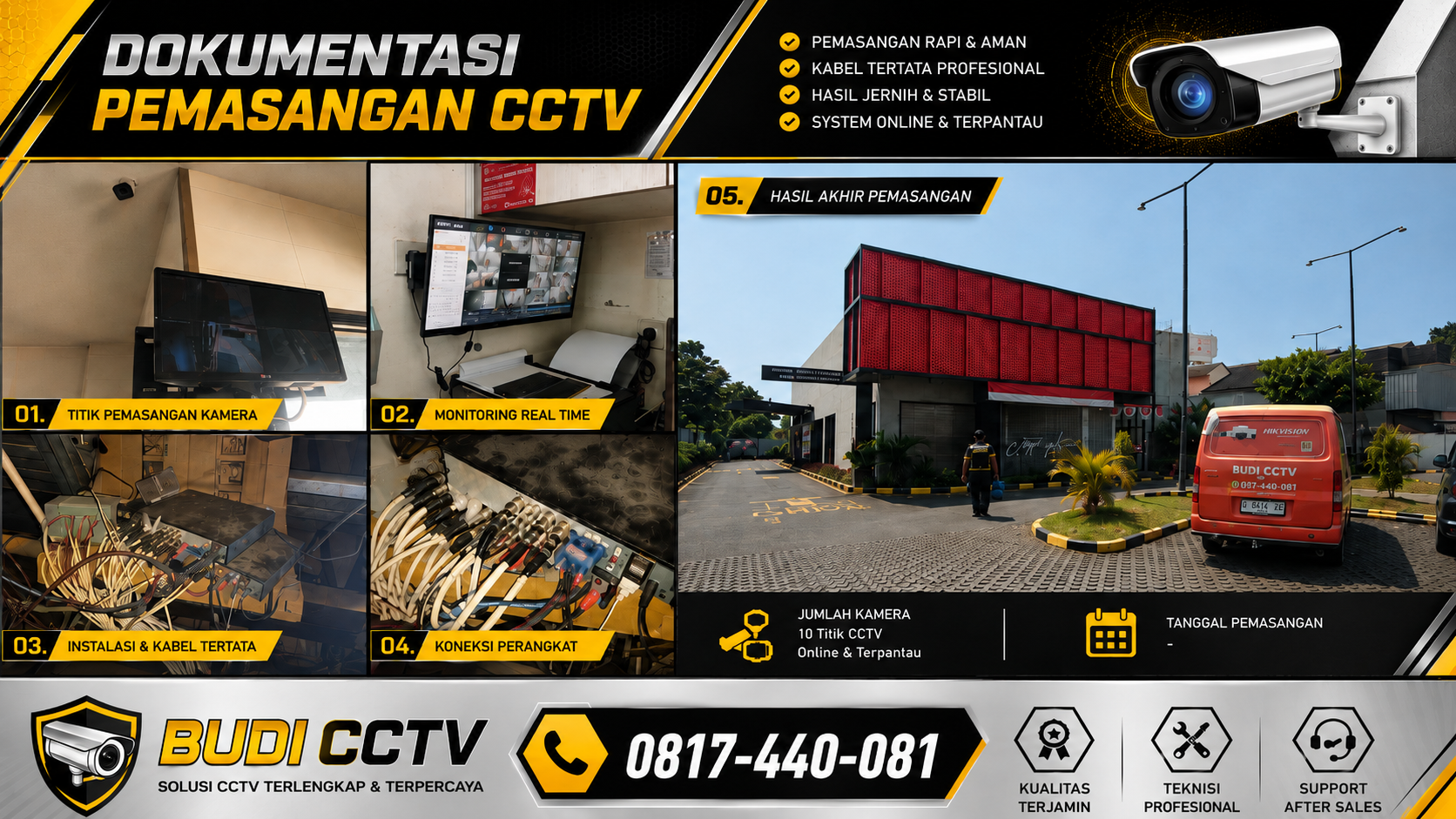 Instalasi CCTV Hikvision di KFC Pekalongan