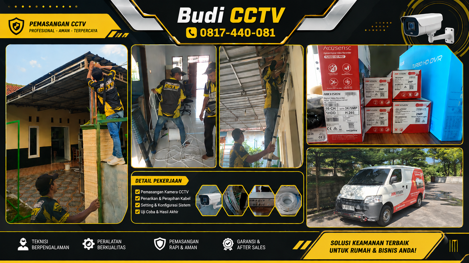 Pemasangan CCTV Hikvision Rumah Batang, Kualitas Terpercaya